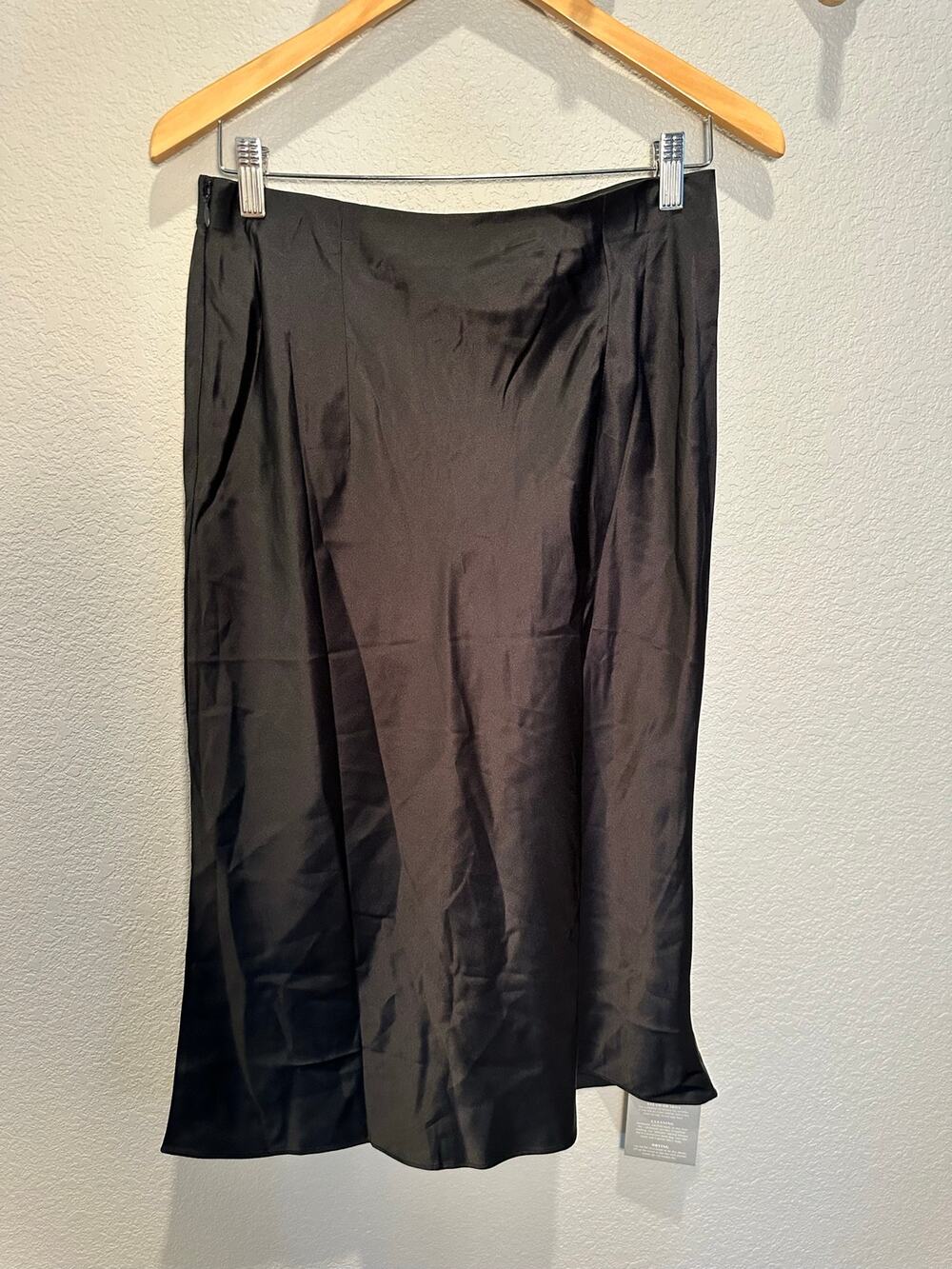NWT Ravella Alessa Silk Slip Skirt Black Size S/6